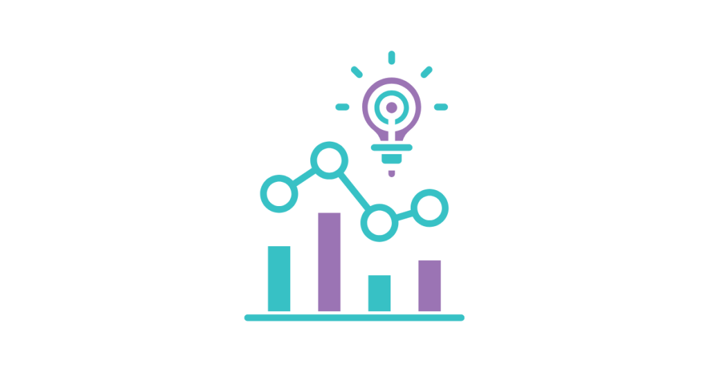 Graph and lightbulb - blog on GD_How to Build a Strategic Marketing Campaign From Scattered Content